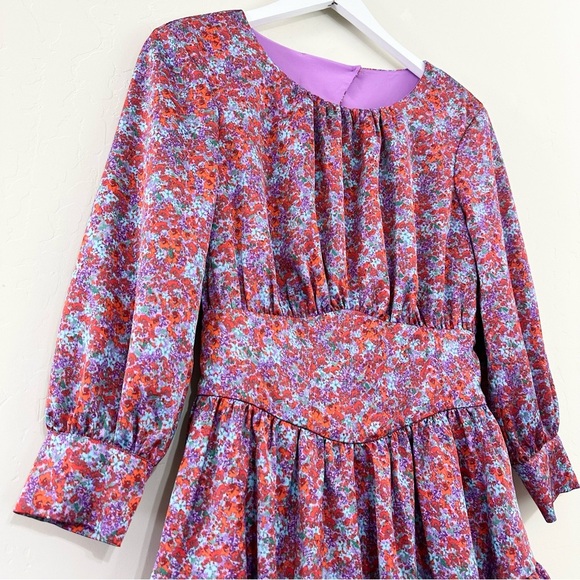 For Love & Lemons Shiloh Mini Dress in Blossom - Picture 6 of 16